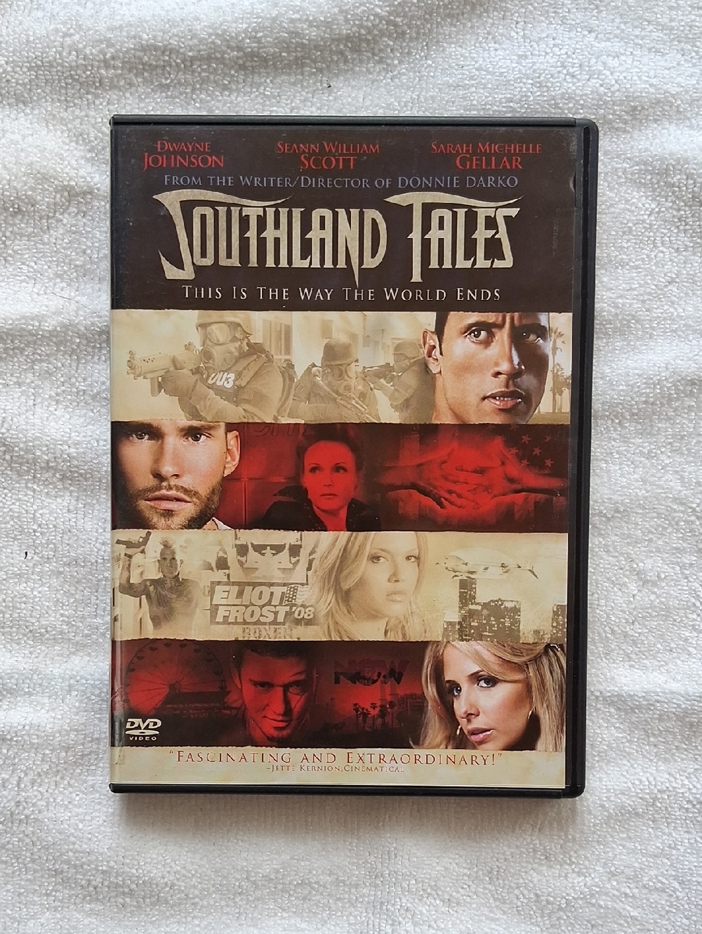 Southland Tales DVD — Multi-Color Cover (Dwayne Johnson, Seann William Scott)